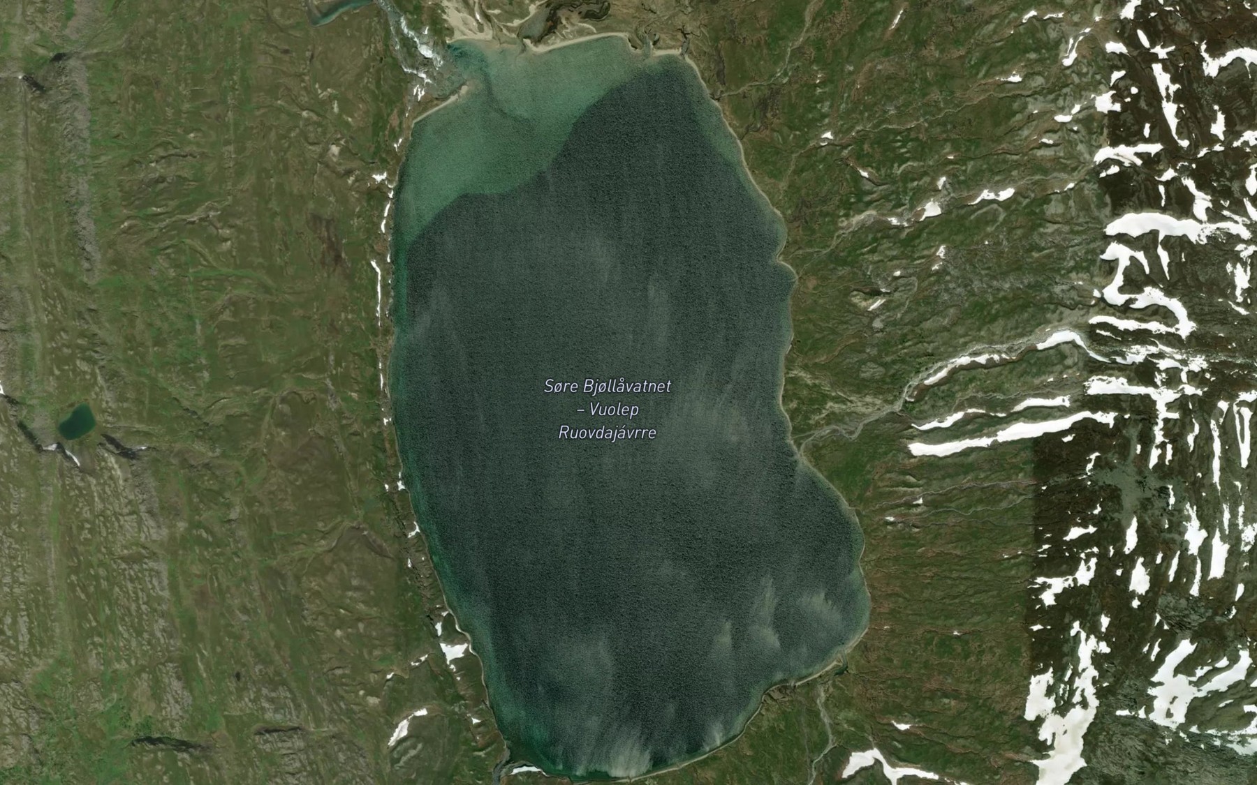 Satellite map of the Bjollavatnet,s