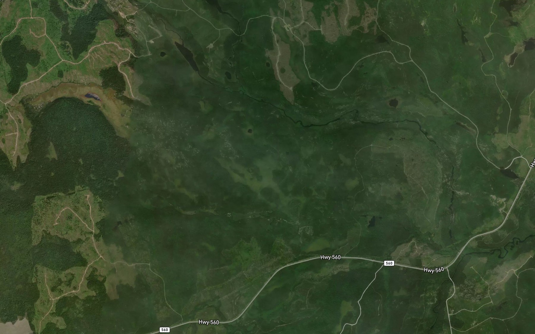 Satellite map of the Hilda Creek