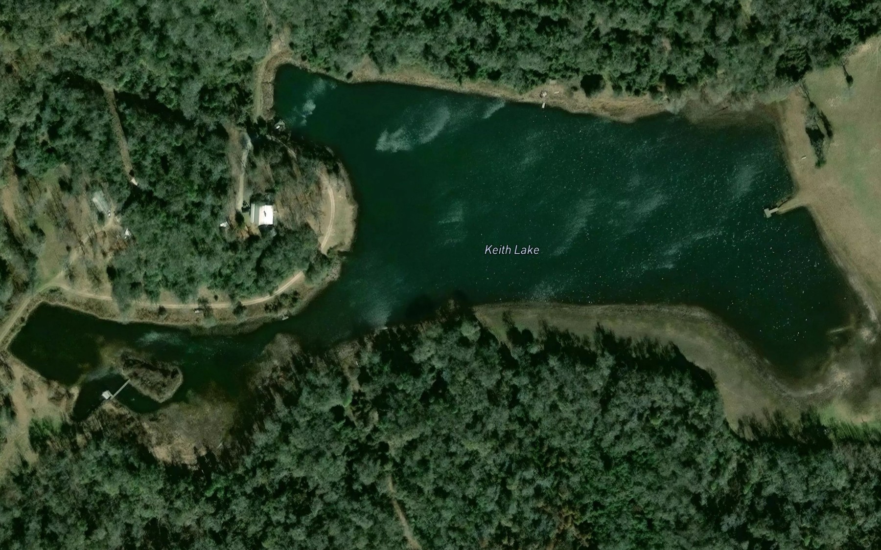Satellite map of the Keith Lake