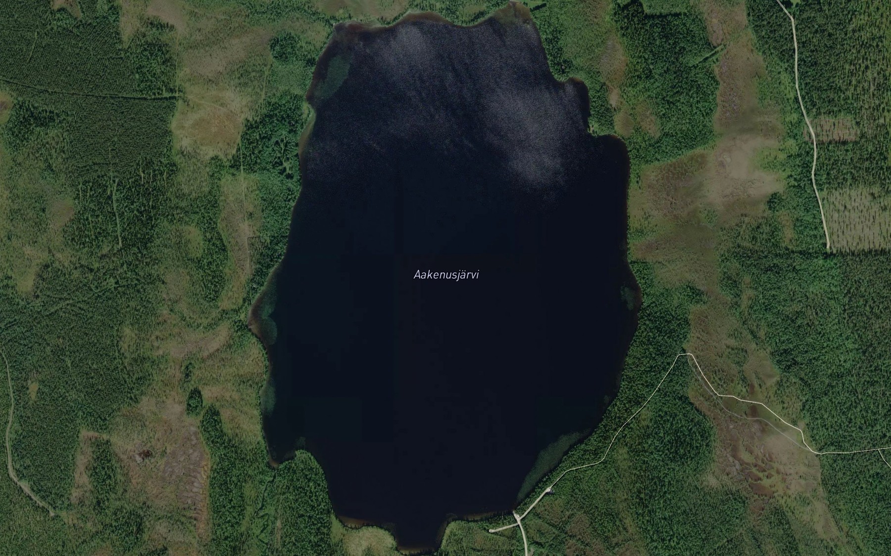 Satellite map of the Aakenusjarvi