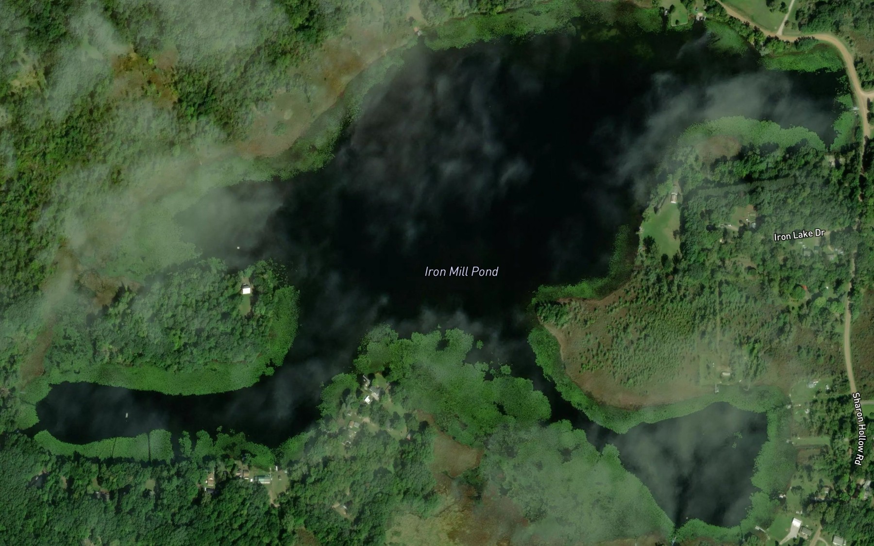 Satellite map of the Iron Mill Pond