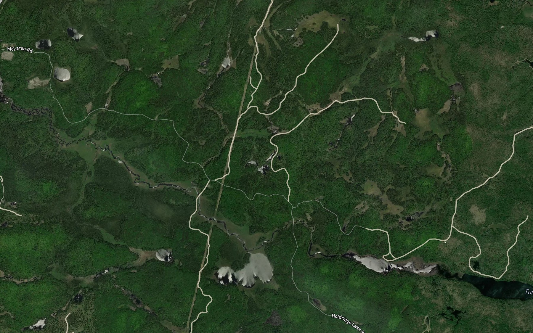 Satellite map of the Leach Creek