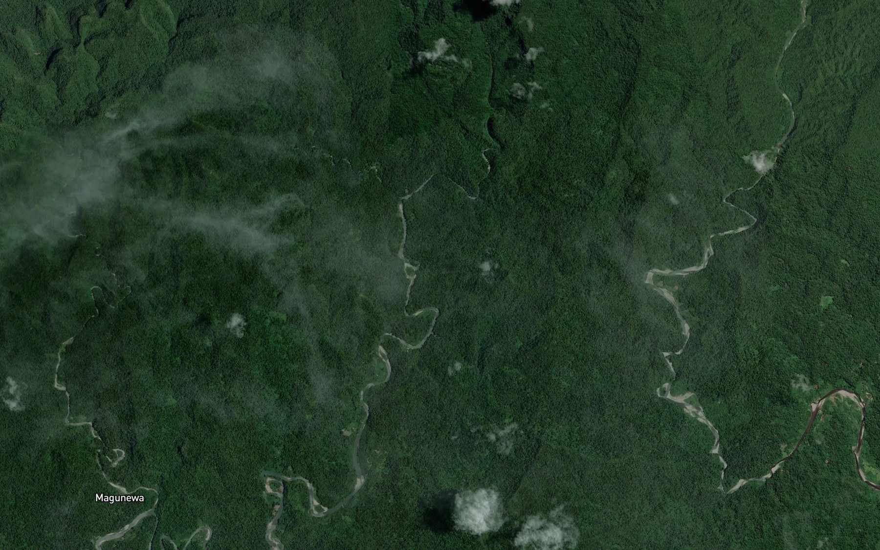 Satellite map of the Evva Creek