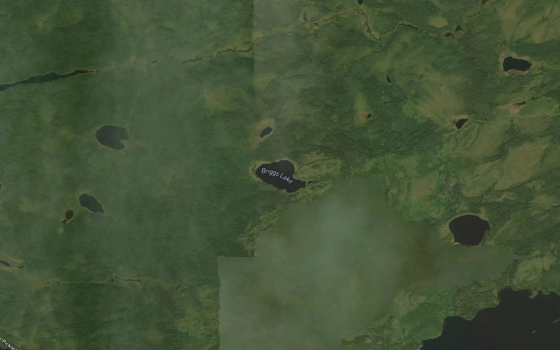 Satellite map of the Briggs Lake