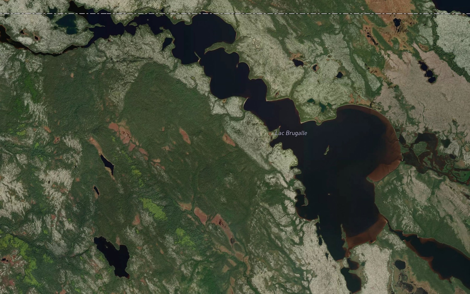 Satellite map of the Lac Brugalle