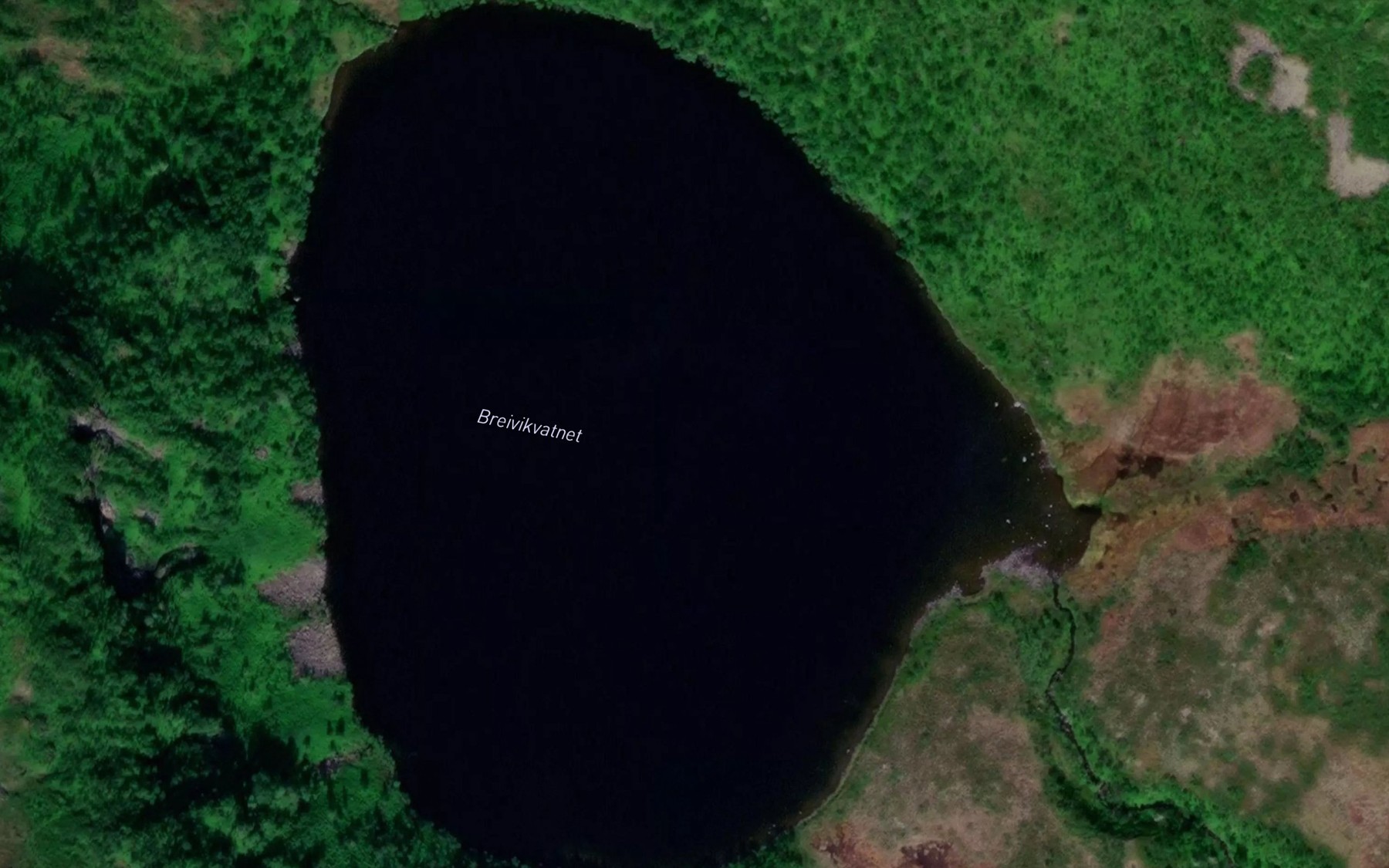 Satellite map of the Breidvikvatnet