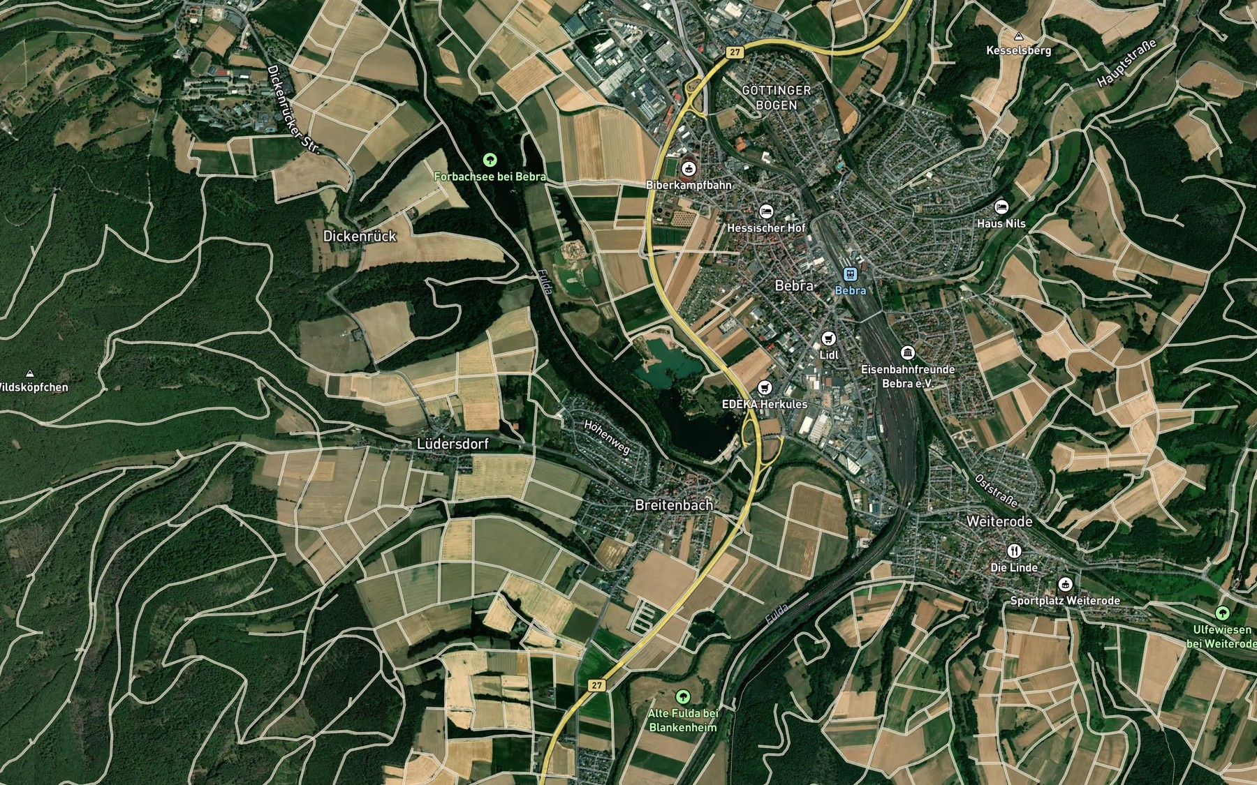 Satellite map of the Solz