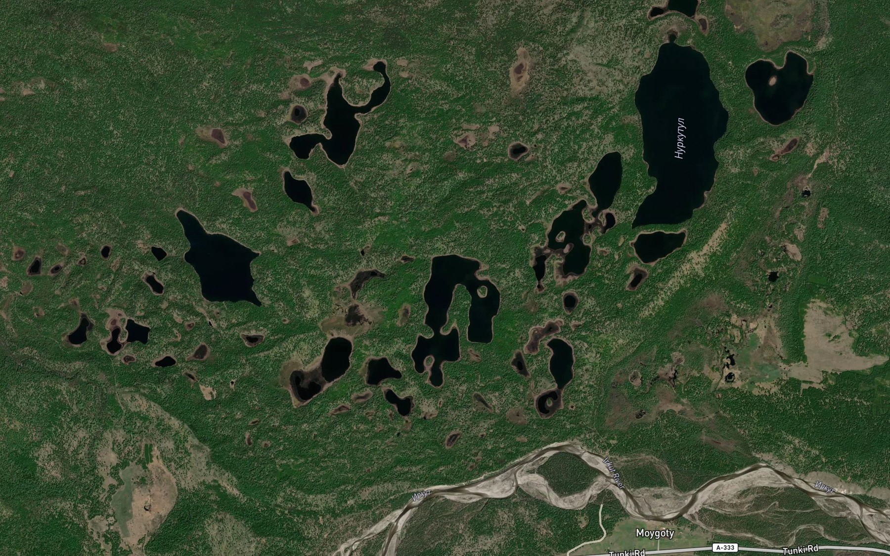 Satellite map of the Ozera Nurkutul