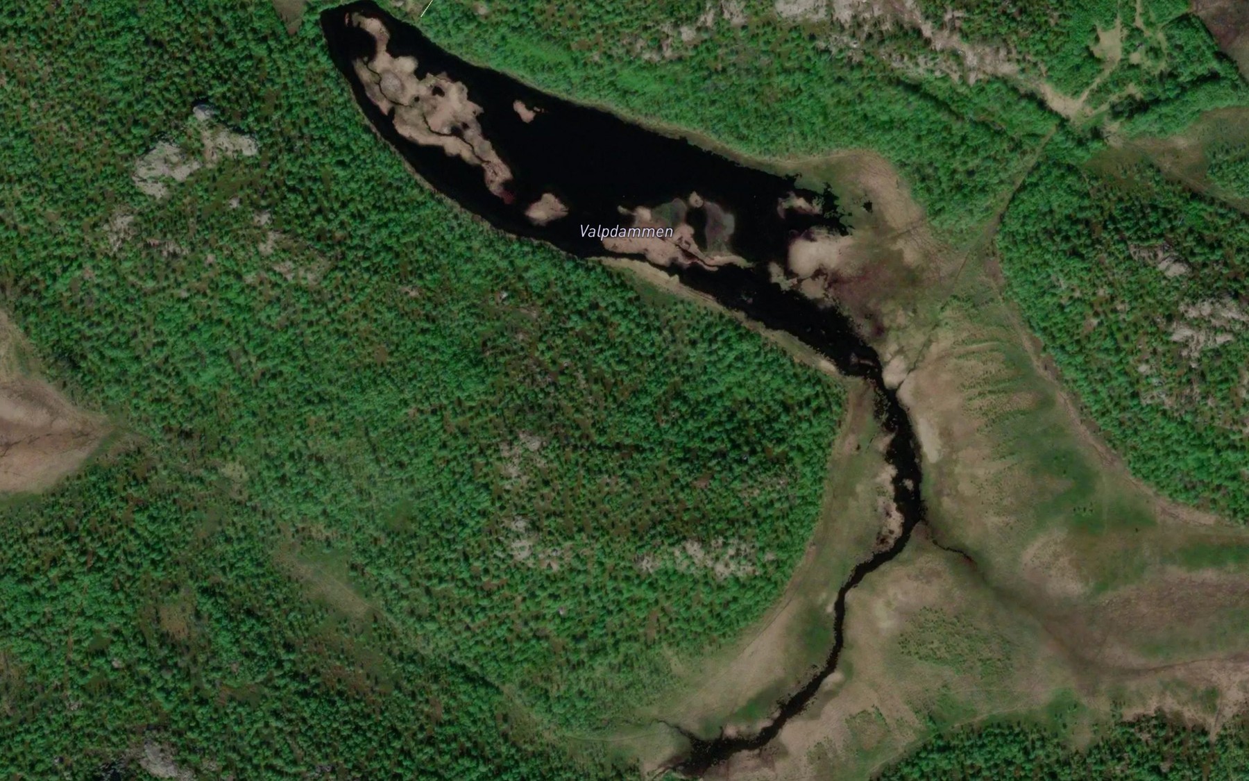 Satellite map of the Valpdammen