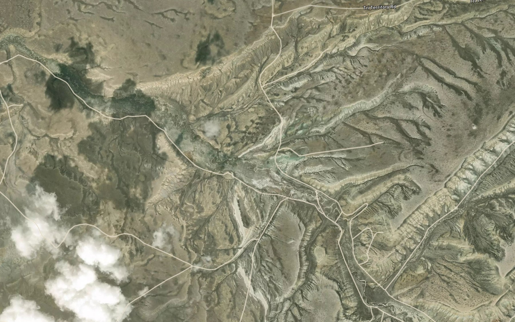 Satellite map of the Pete Spring