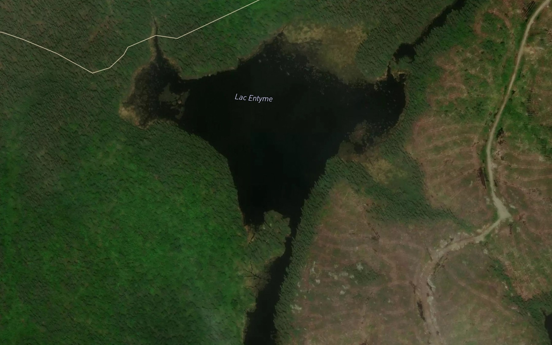 Satellite map of the Lac Entyme