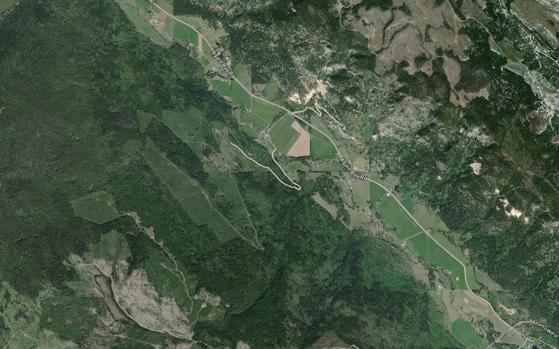 Satellite map of the Homestake Creek