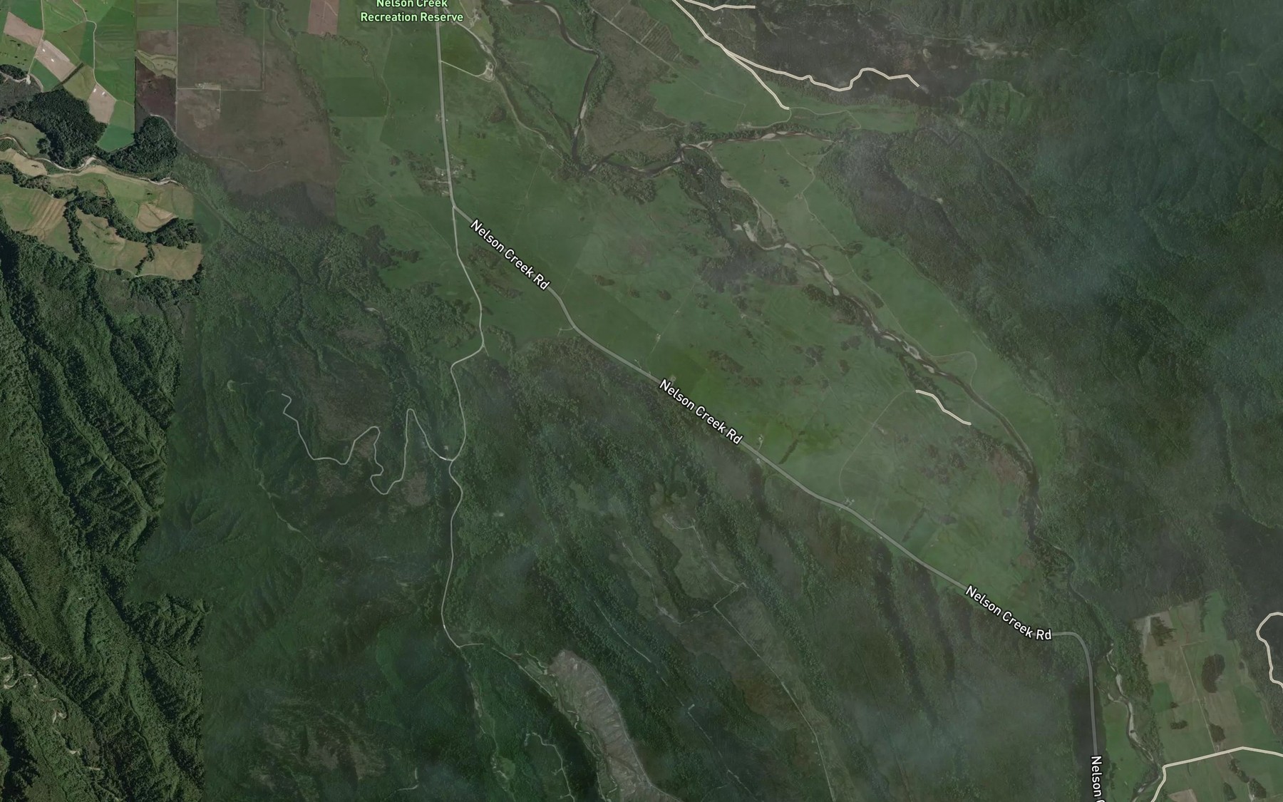 Satellite map of the Roaches Creek