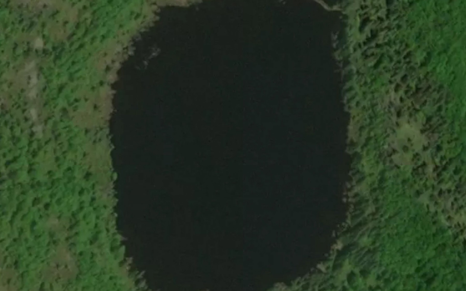 Satellite map of the Lac des Grandes Oreilles