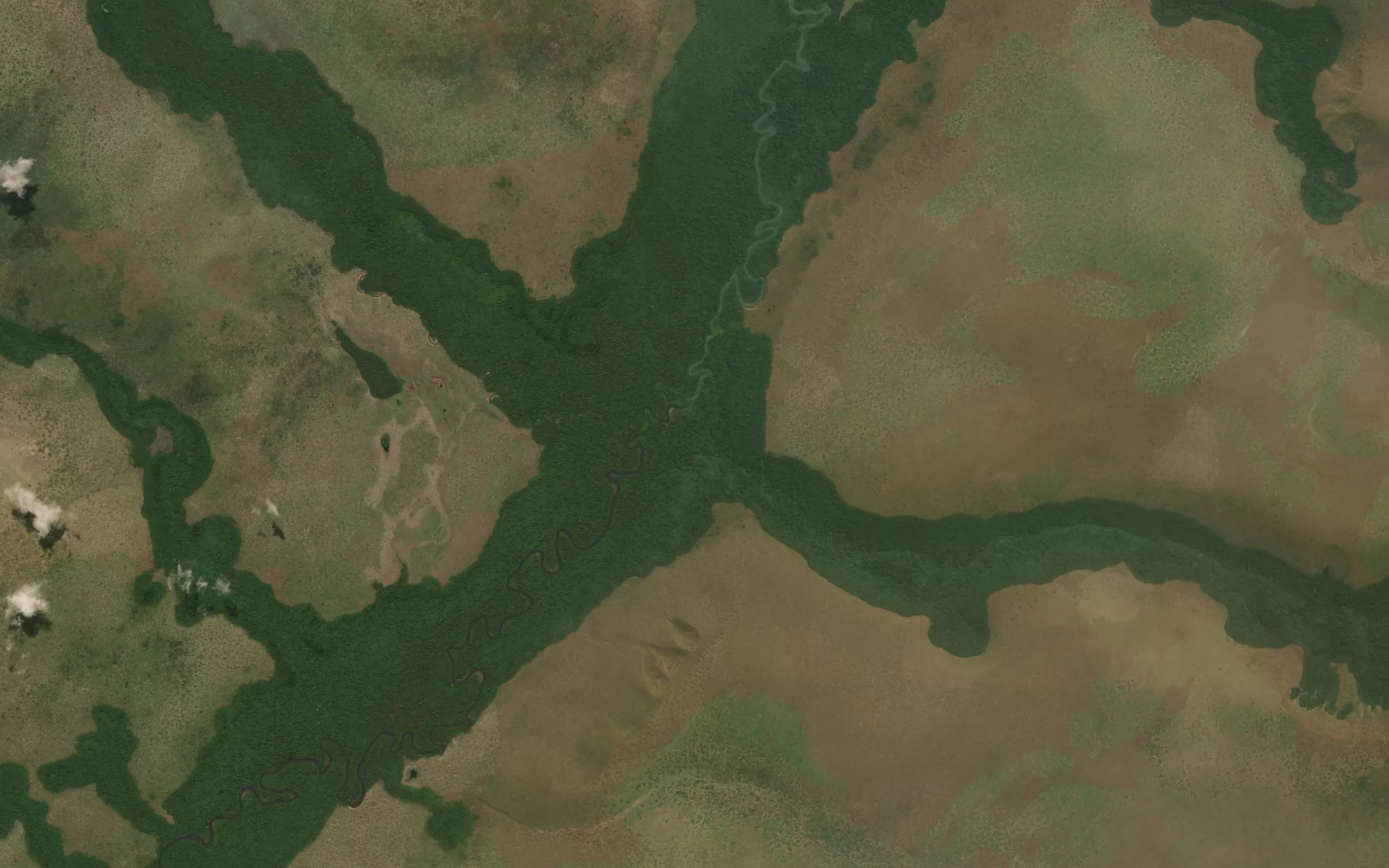 Satellite map of the Ligele