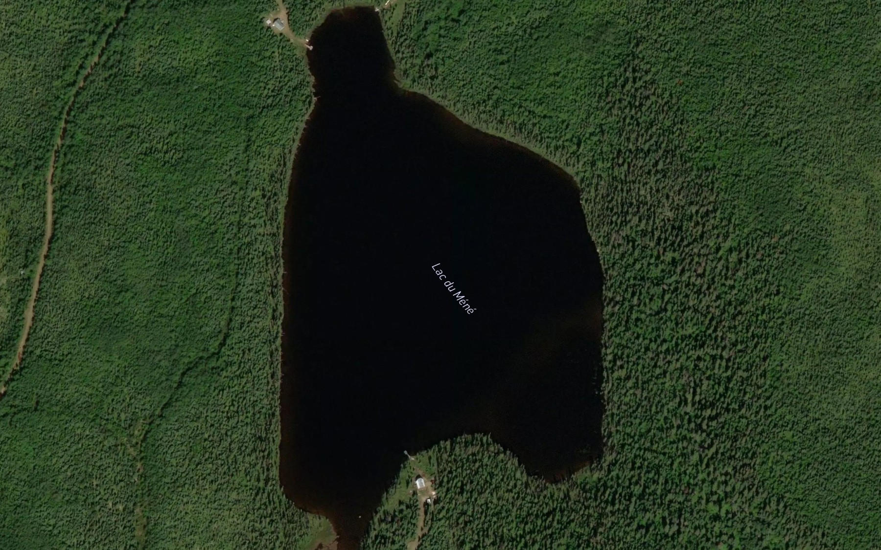 Satellite map of the Lac du Mene
