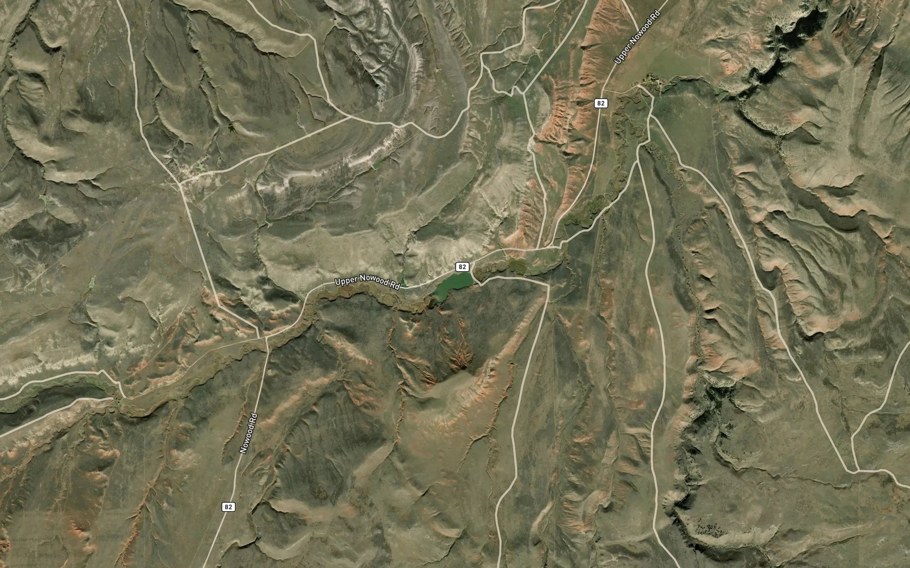 Satellite map of the Orchard Reservoir