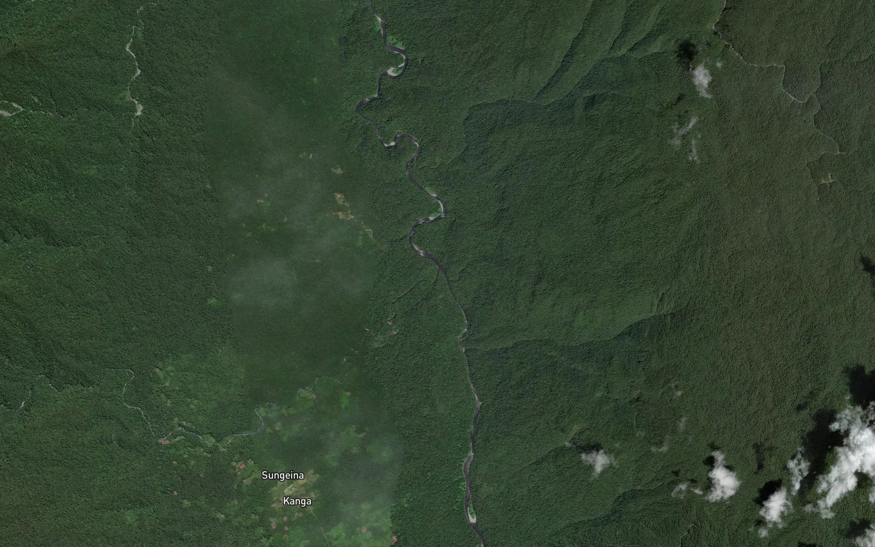 Satellite map of the kogai River