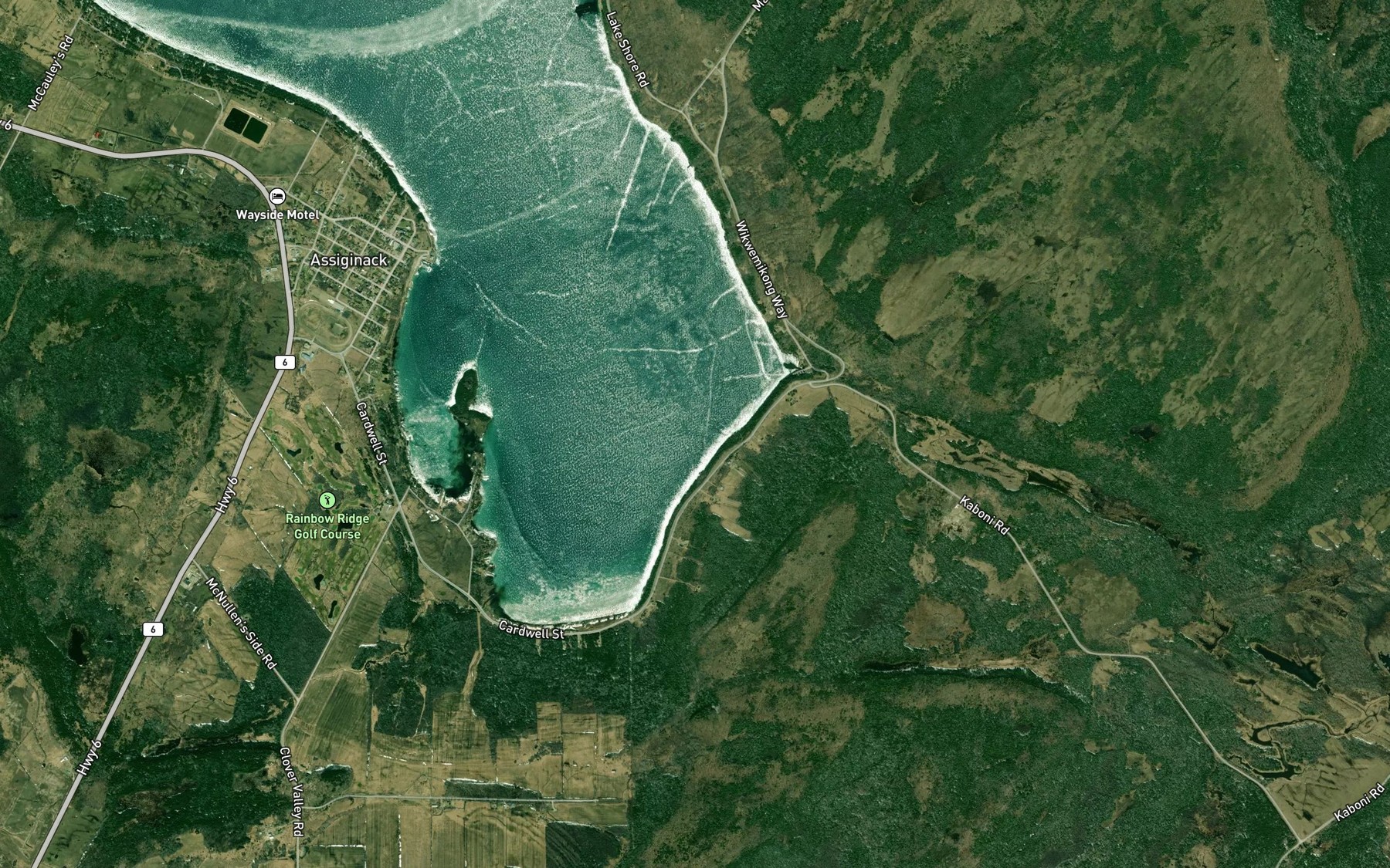Satellite map of the Stephens Cove