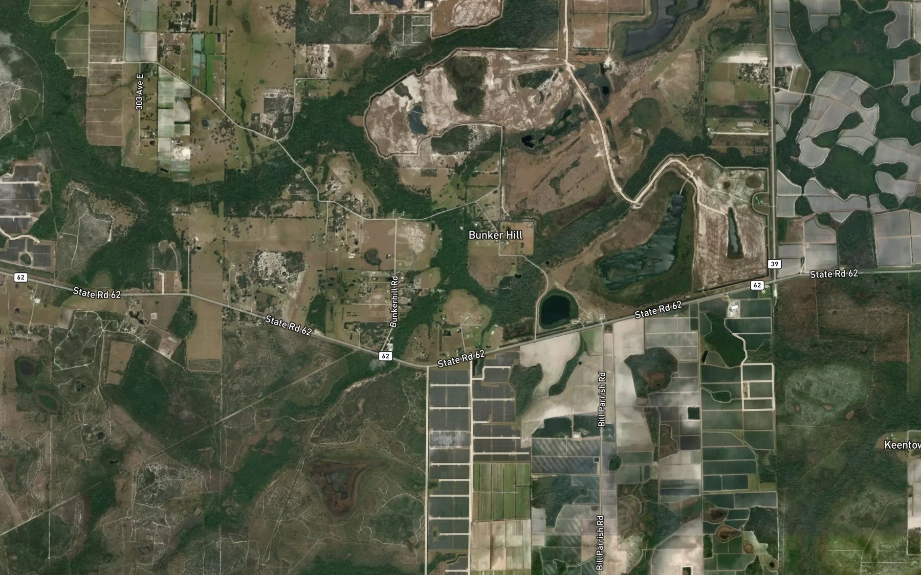Satellite map of the Keen Branch