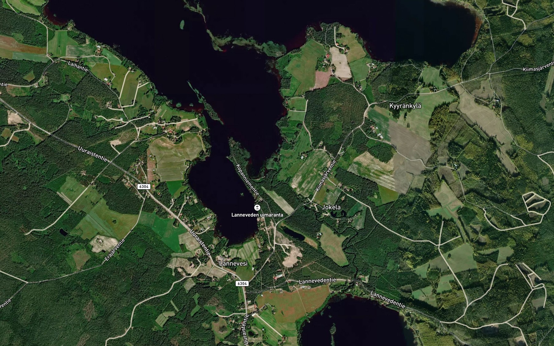 Satellite map of the Lannejoki