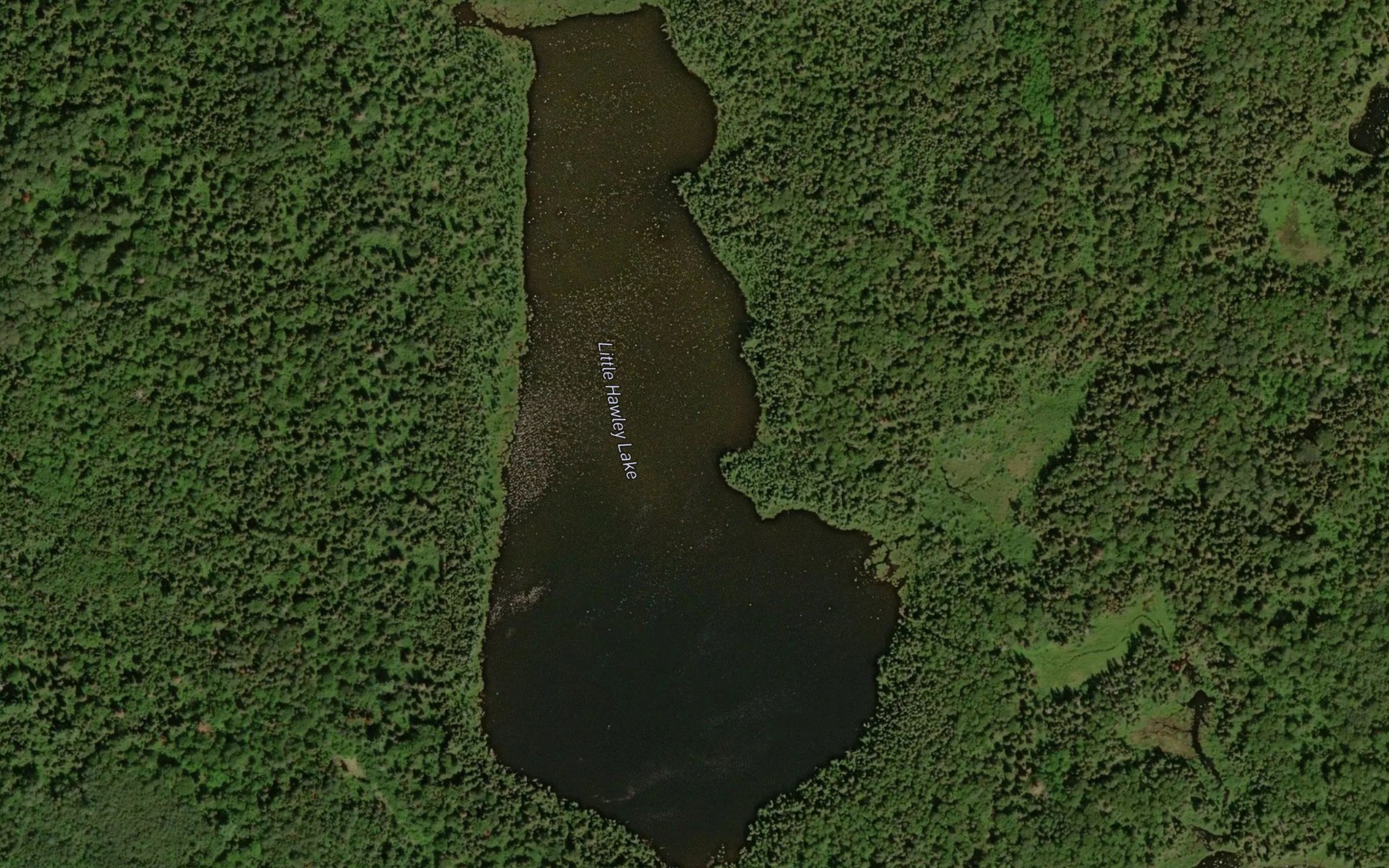 Satellite map of the Little Hawley Lake