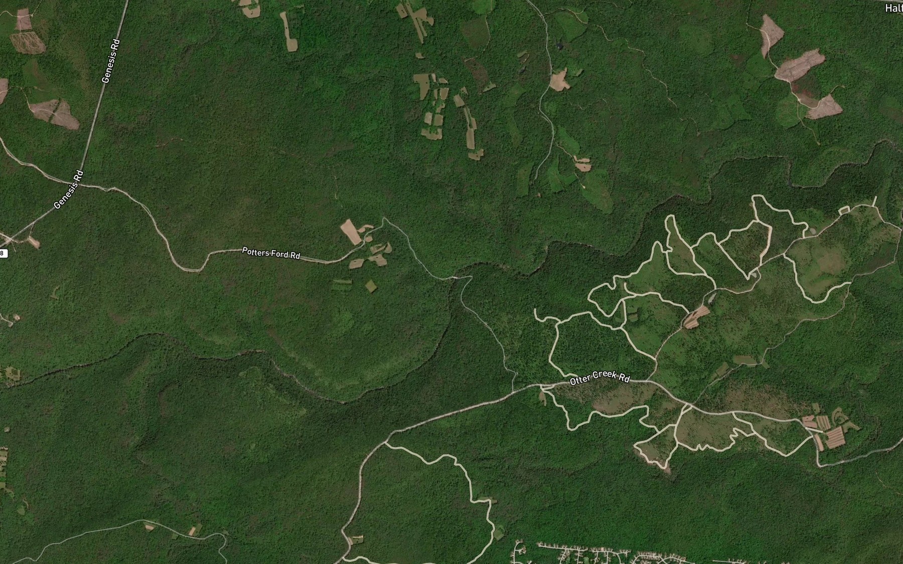 Satellite map of the Underwood Branch