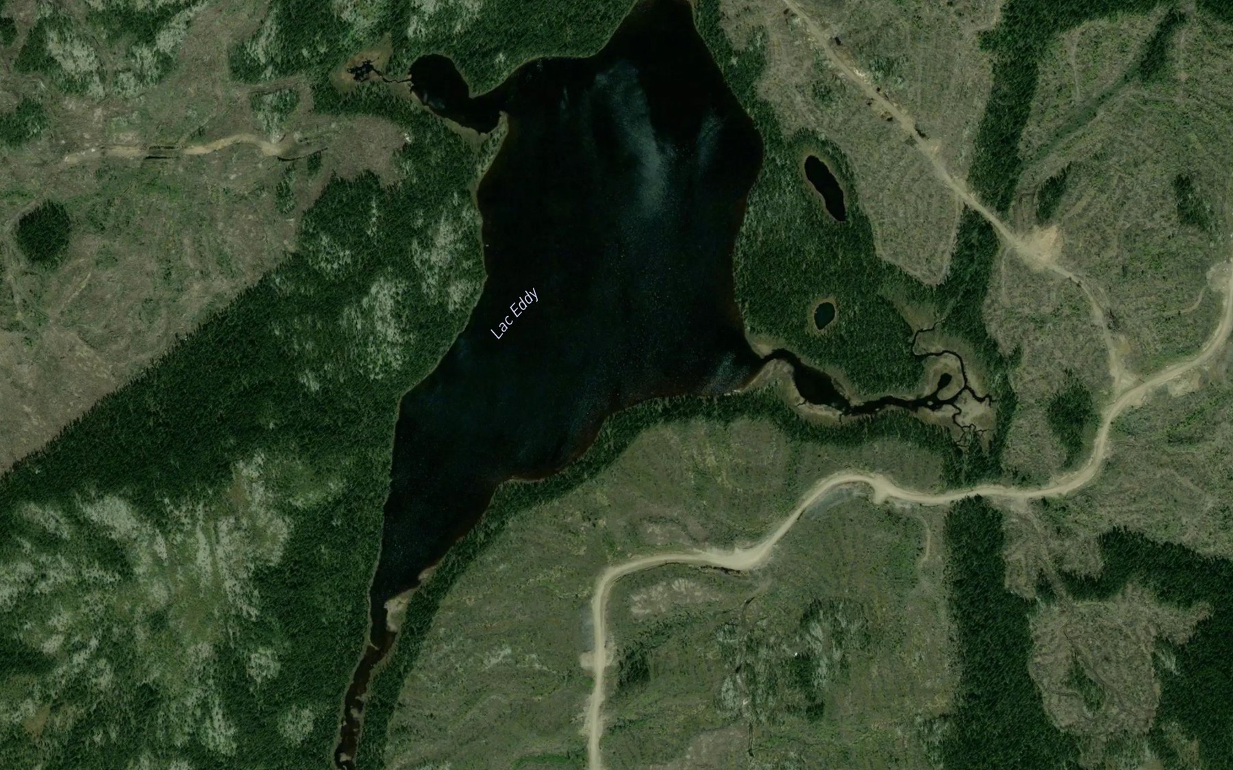 Satellite map of the Lac Eddy