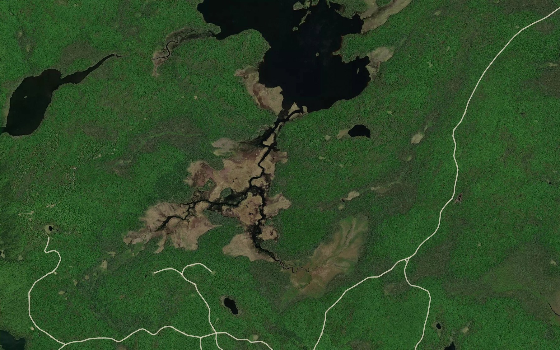 Satellite map of the Hemlock Creek
