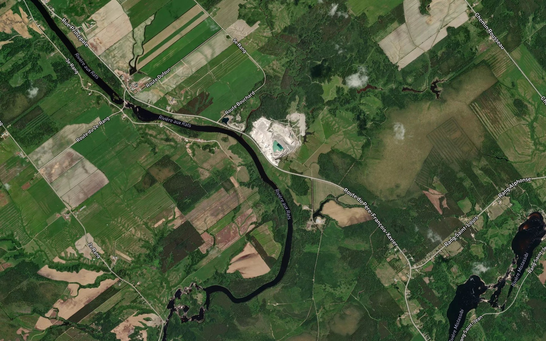 Satellite map of the Cours d'eau Audet