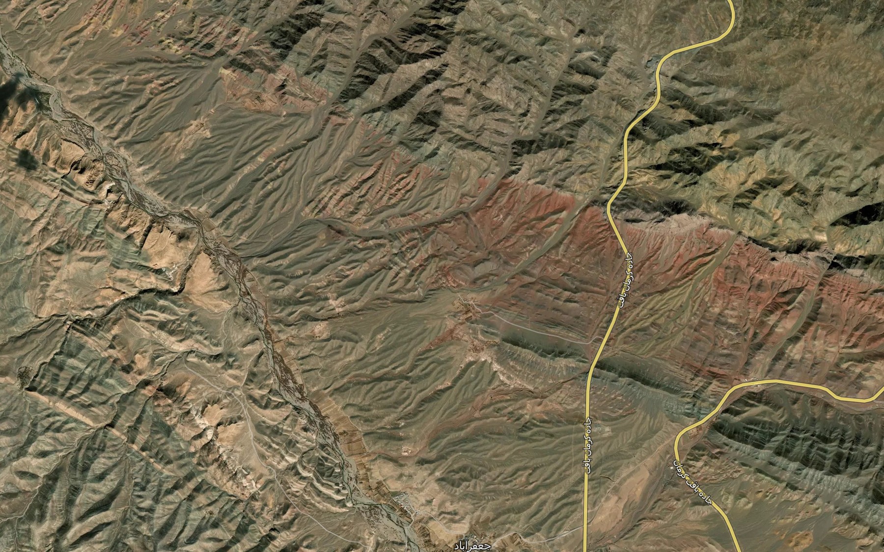 Satellite map of the Cheshmeh-ye Bidu