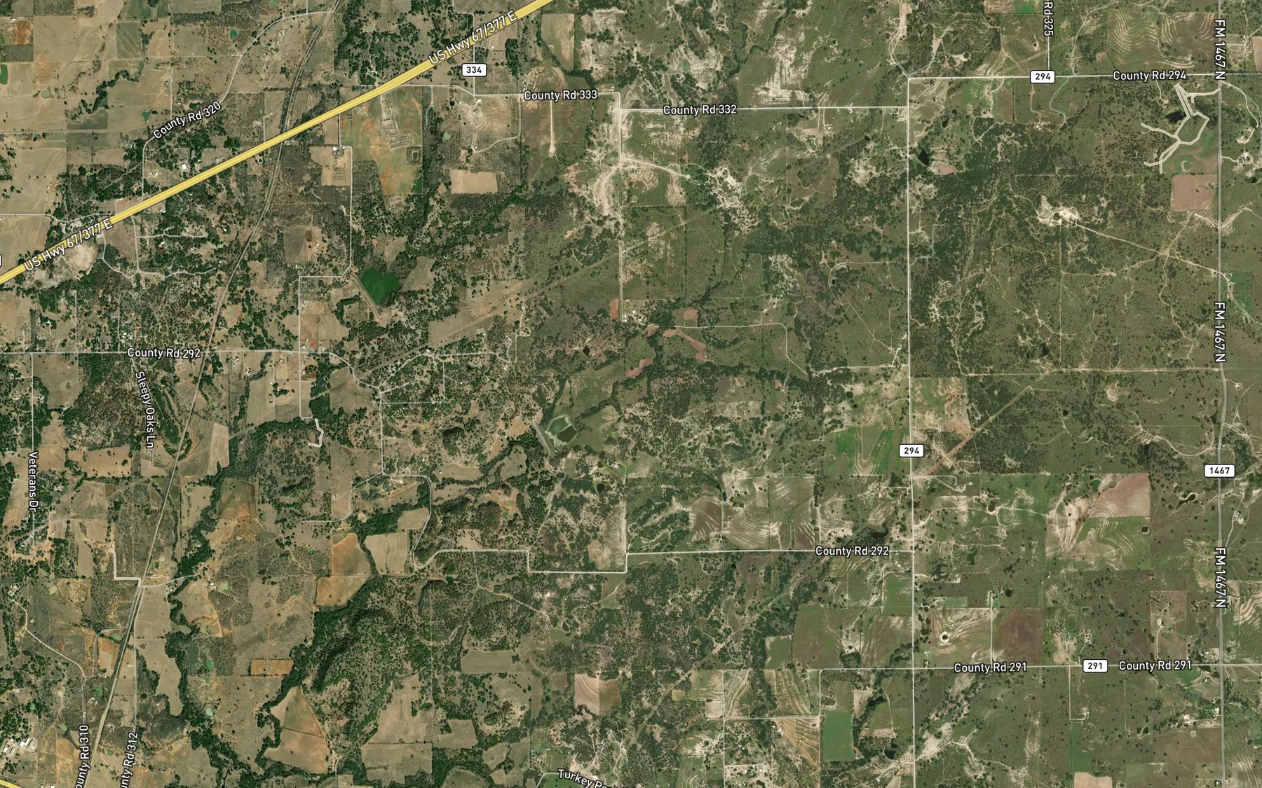 Satellite map of the Soil Conservation Service Site 20 Reservoir