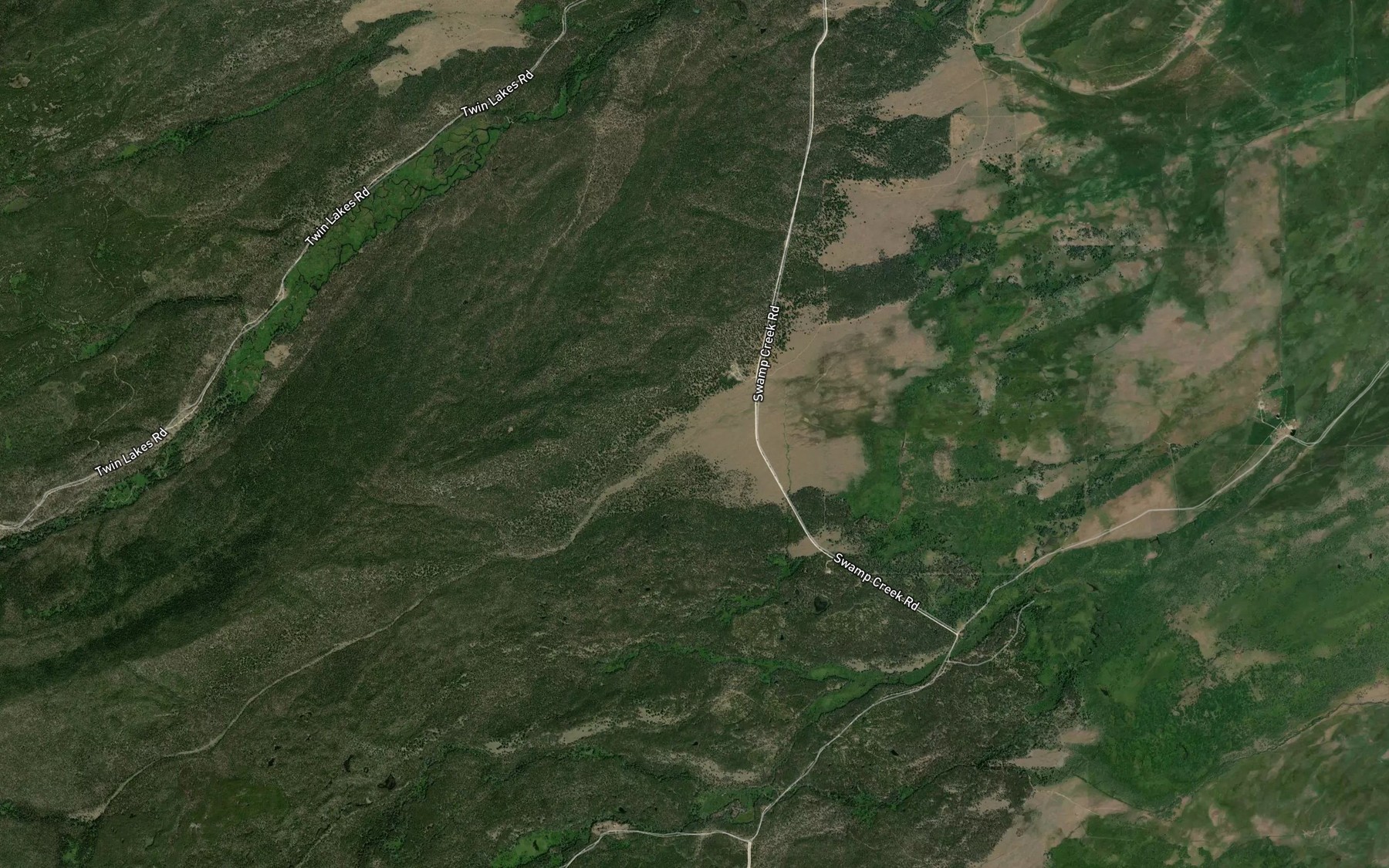Satellite map of the Sawmill Creek