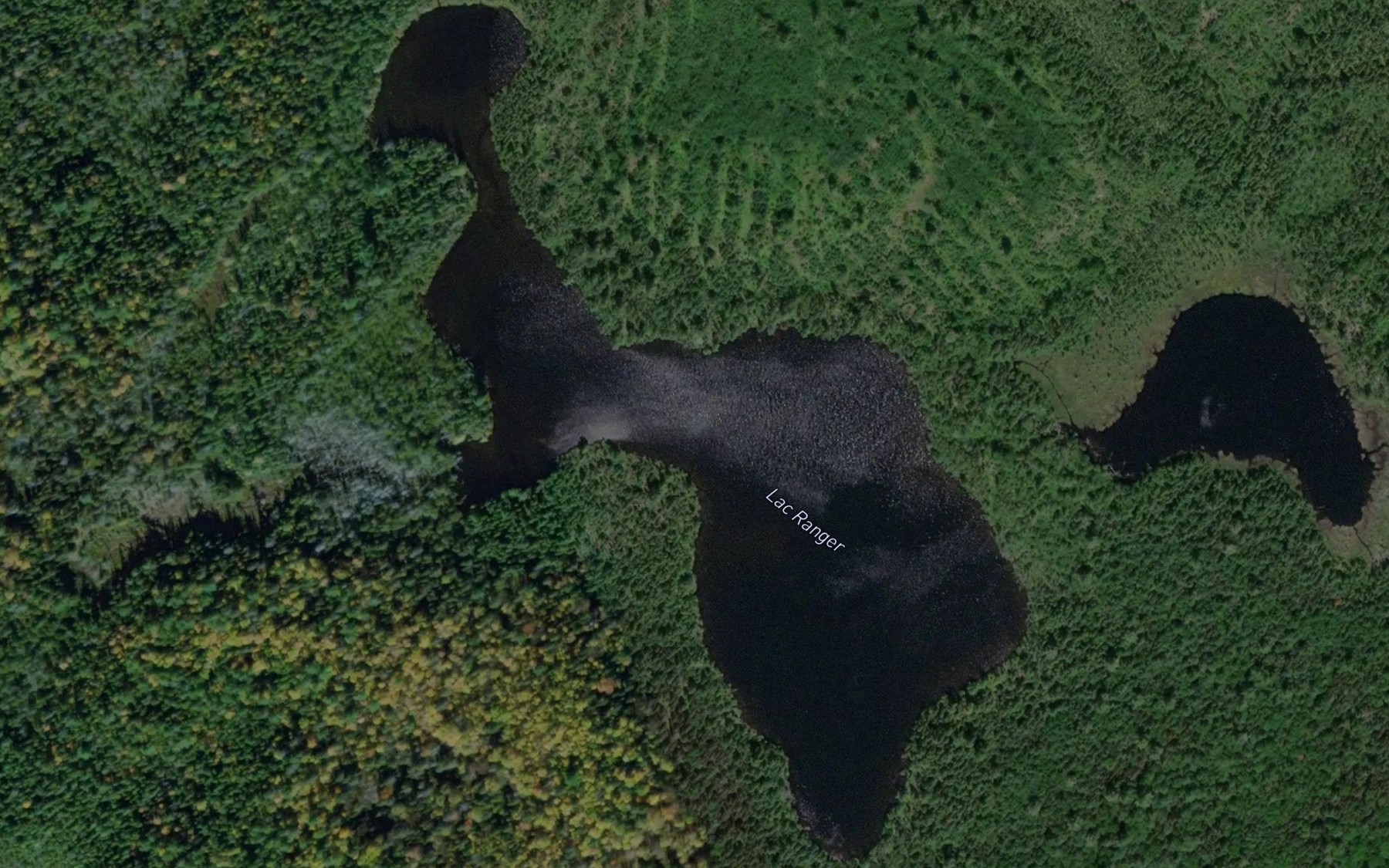 Satellite map of the Lac Ranger