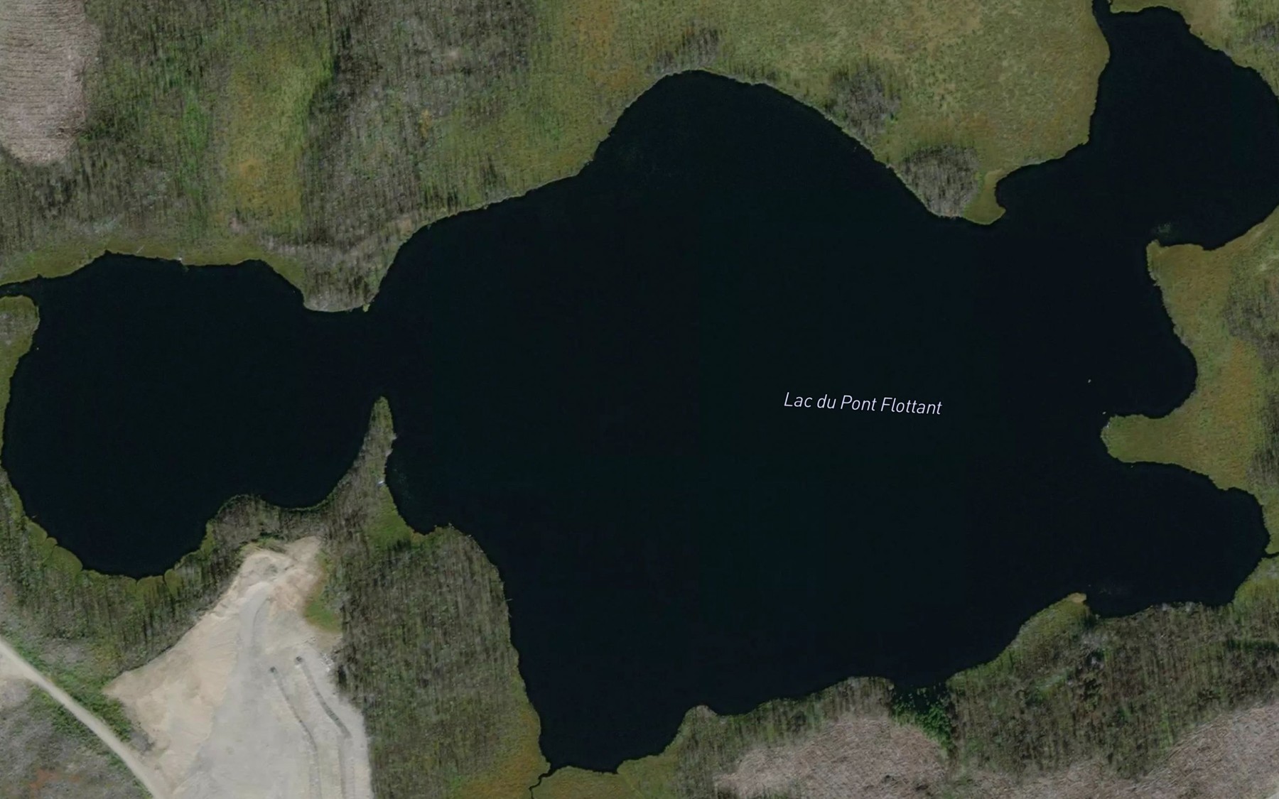 Satellite map of the Lac du Pont Flottant