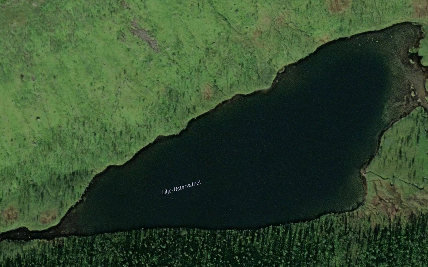 Satellite map of the Leirvatnet