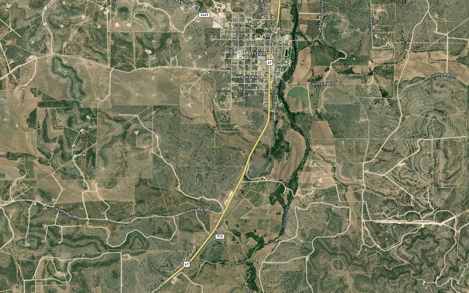 Satellite map of the Seven Springs