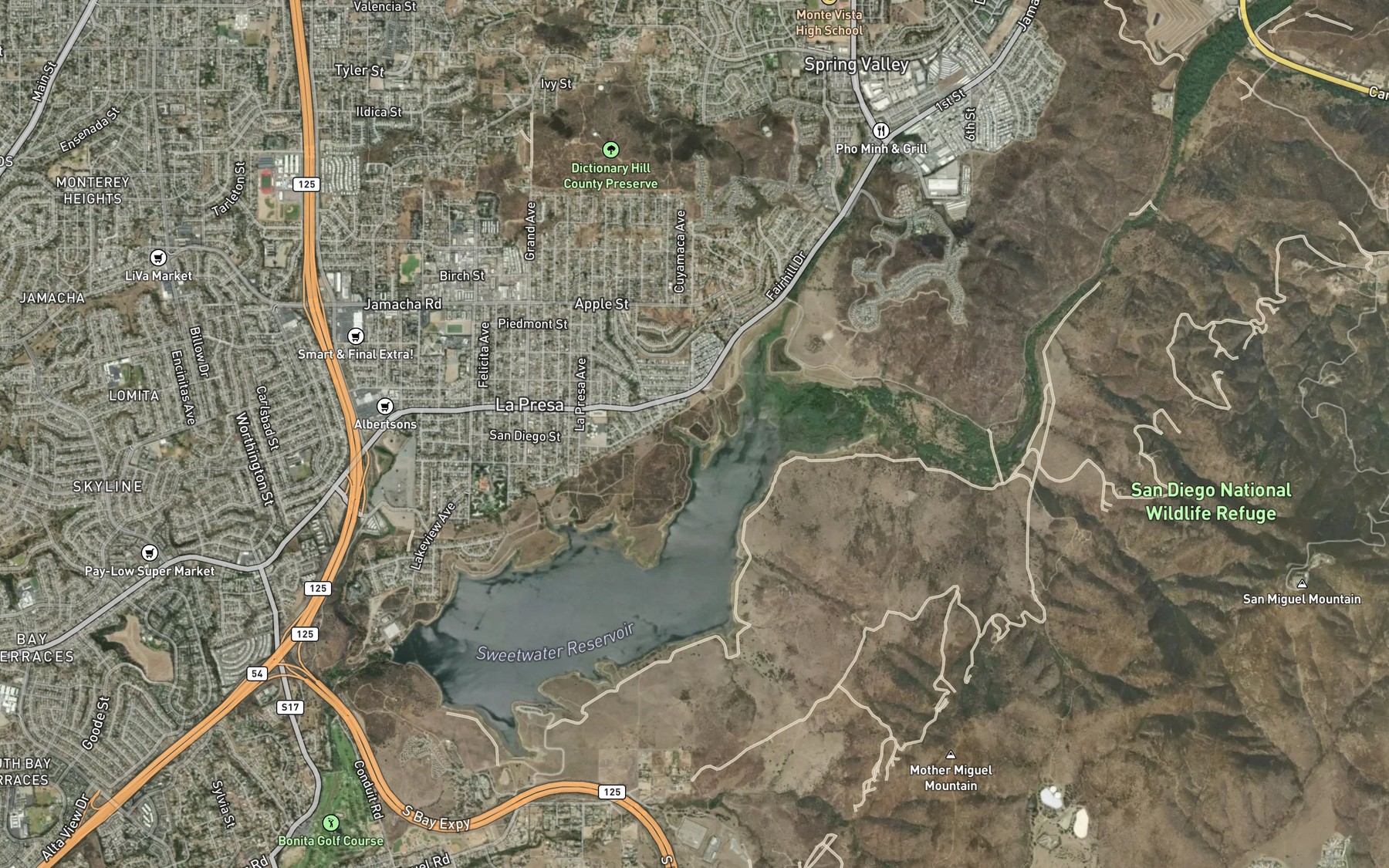 Satellite map of the Neal Cove