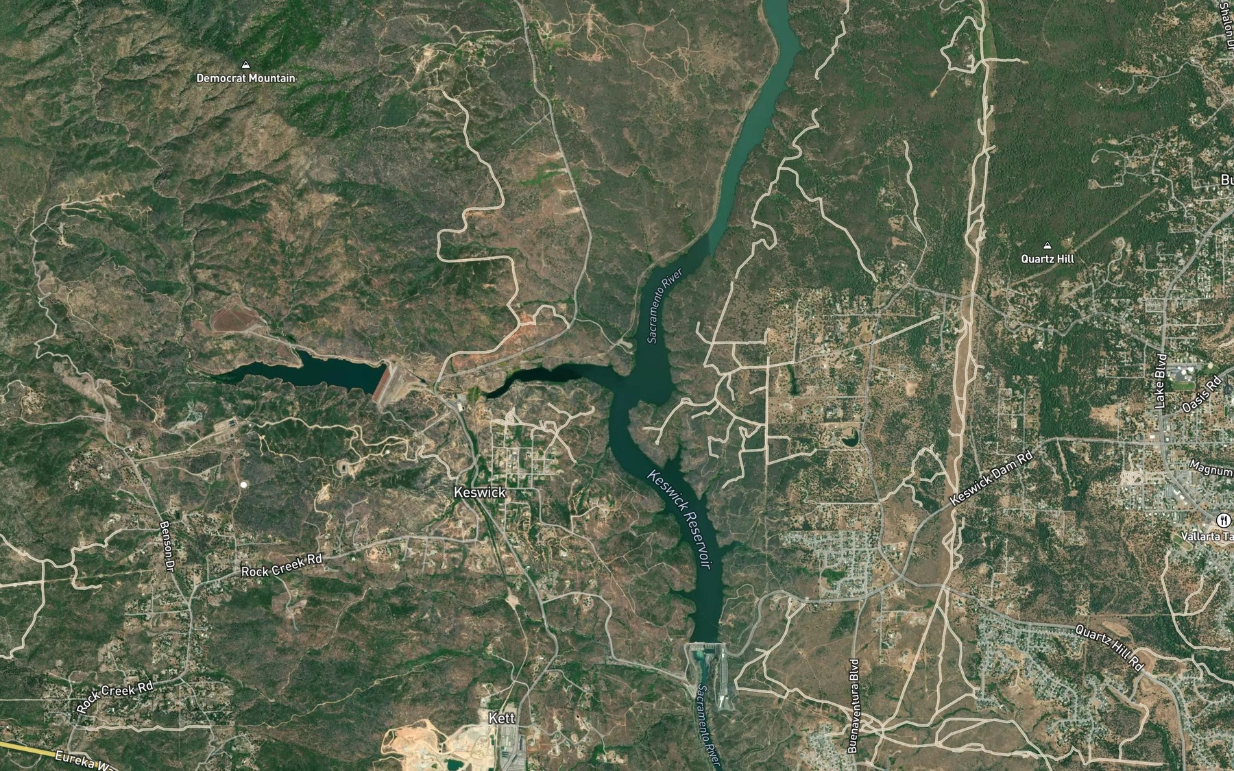 Satellite map of the Spring Creek