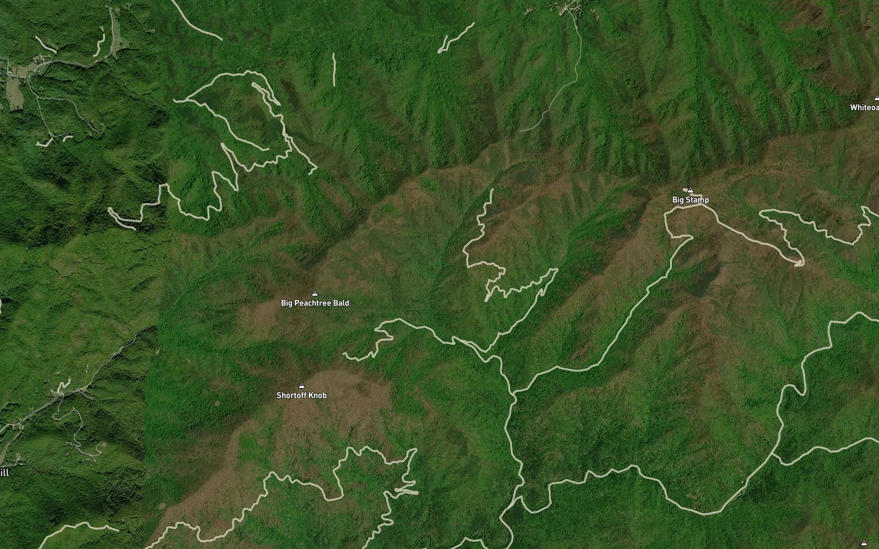 Satellite map of the Messer Branch