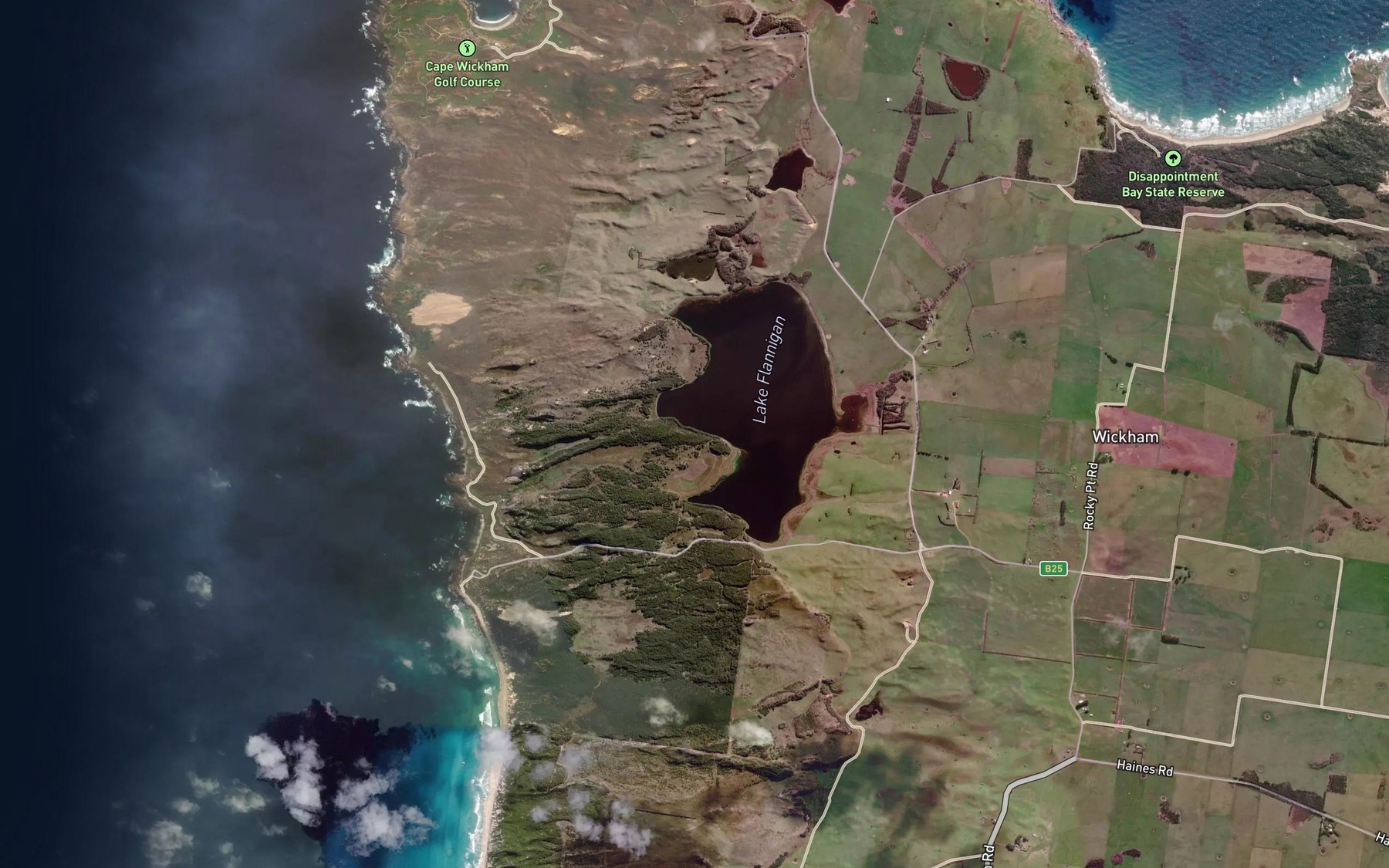 Satellite map of the Lake Flannigan
