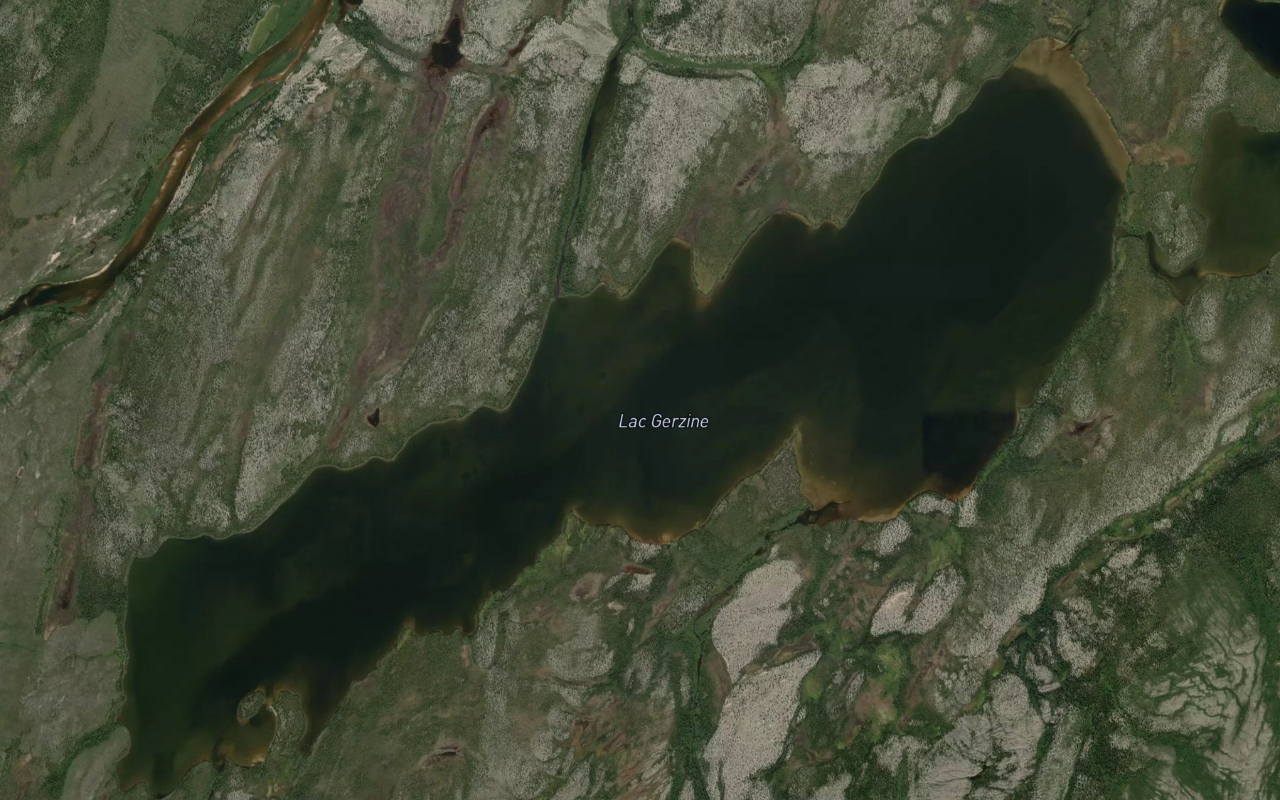 Satellite map of the Lac Gerzine