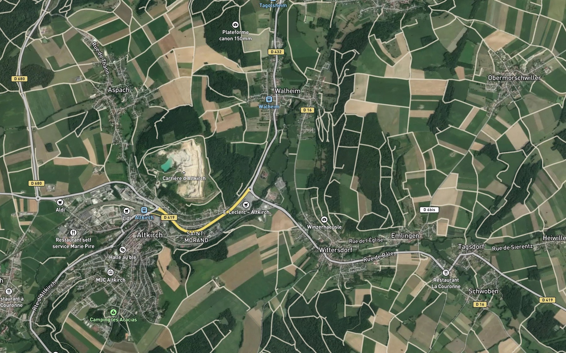 Satellite map of the Thalbach