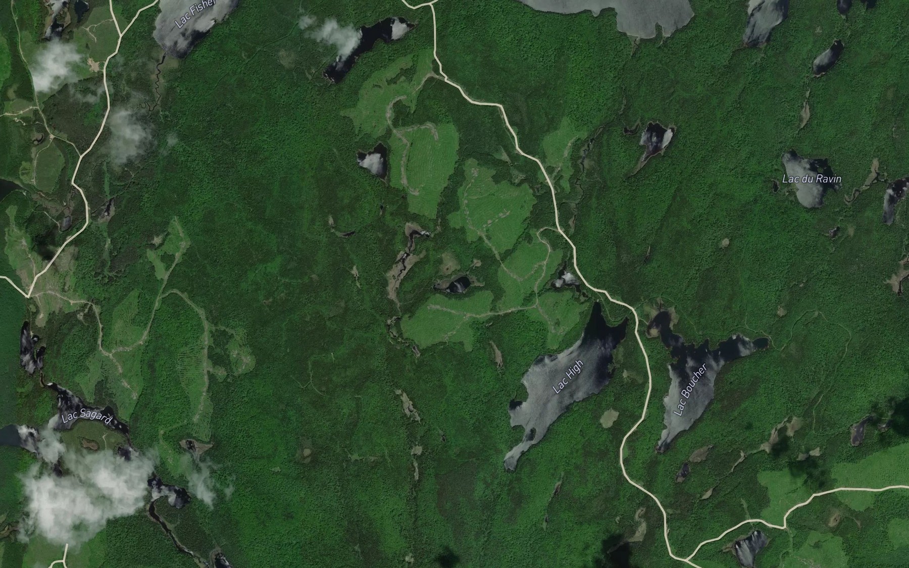 Satellite map of the Lac Perdu