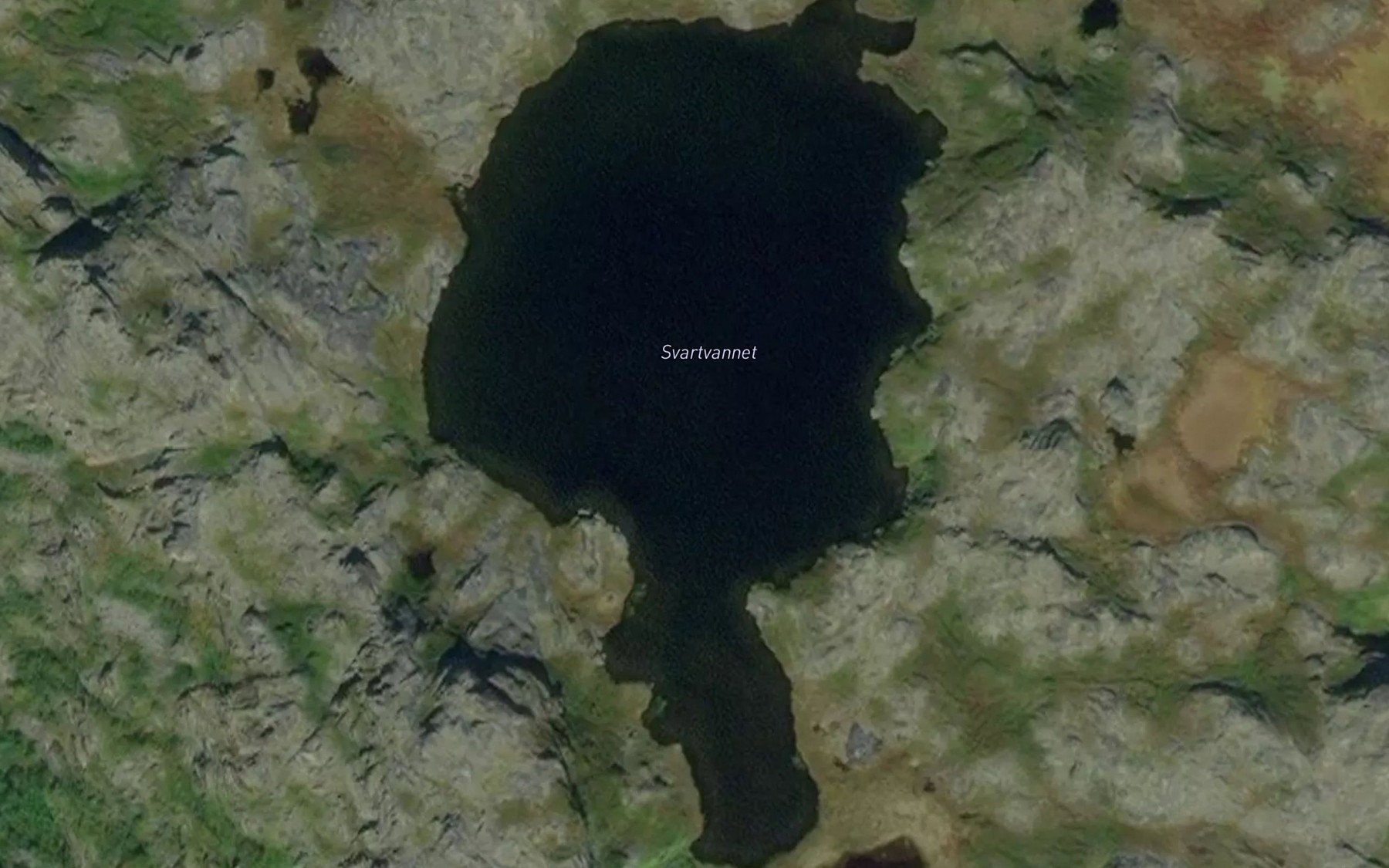 Satellite map of the Svartvannet