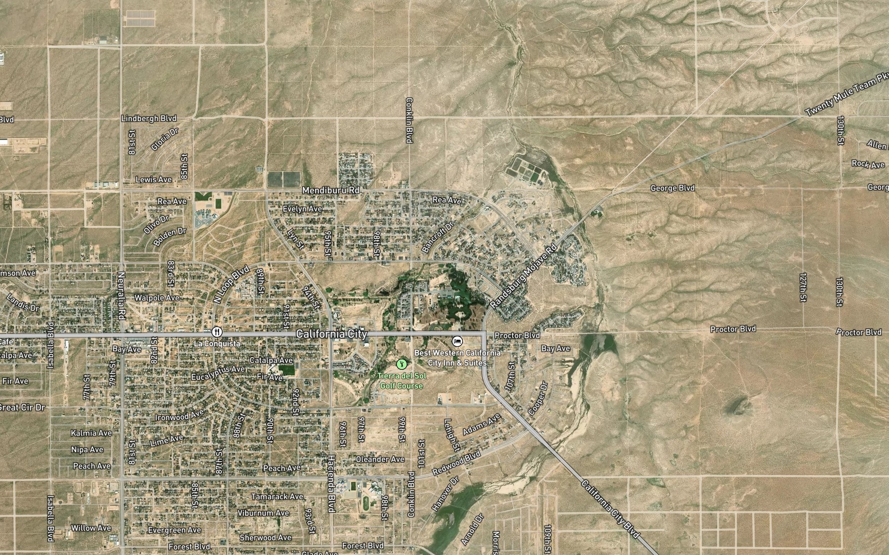 Satellite map of the Central Park Lake