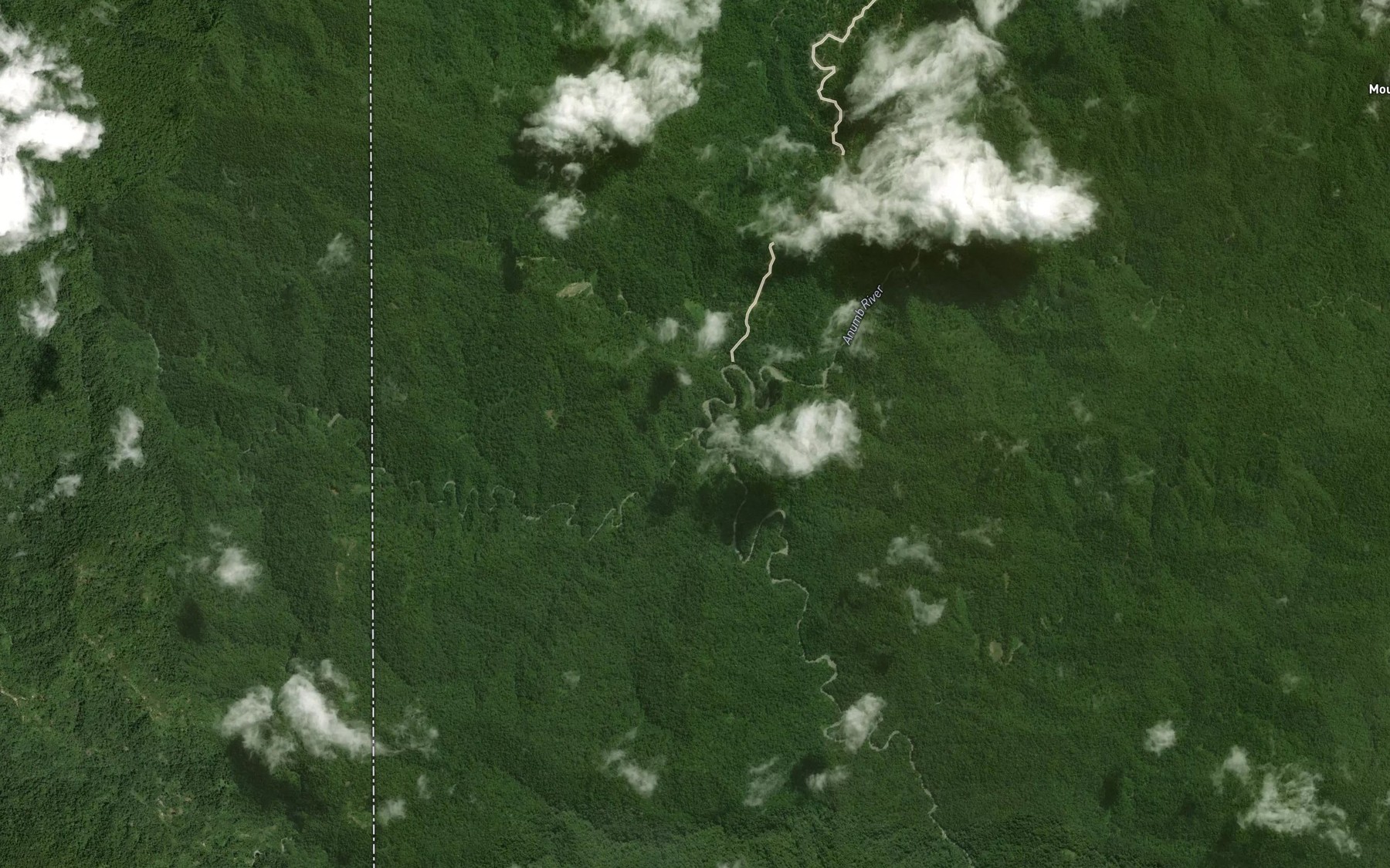 Satellite map of the Misuam River