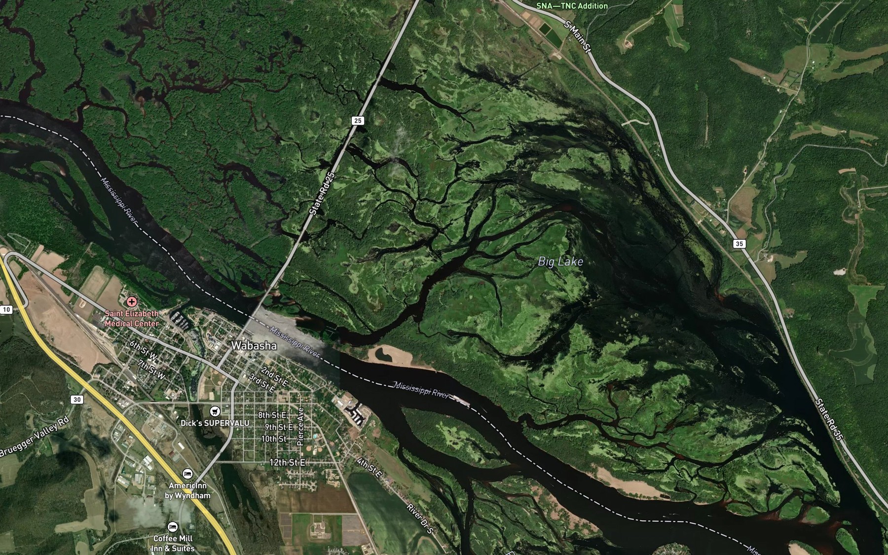 Satellite map of the Indian Slu