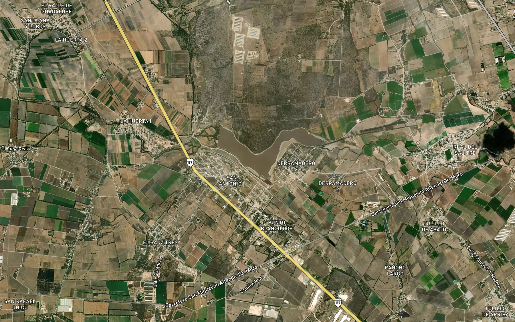 Satellite map of the Presa la Cebada