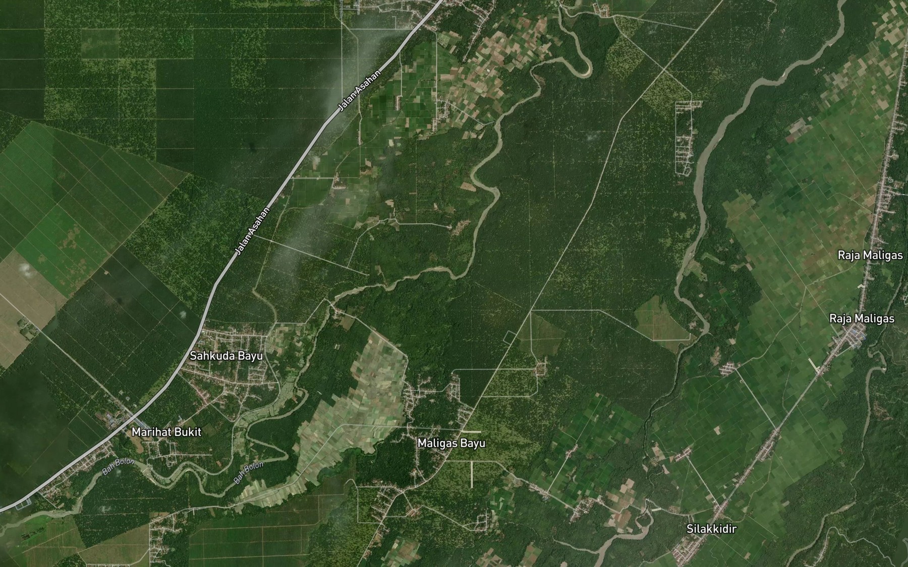 Satellite map of the Bah Jambi